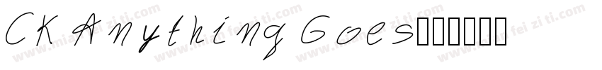 CK Anything Goes字体转换